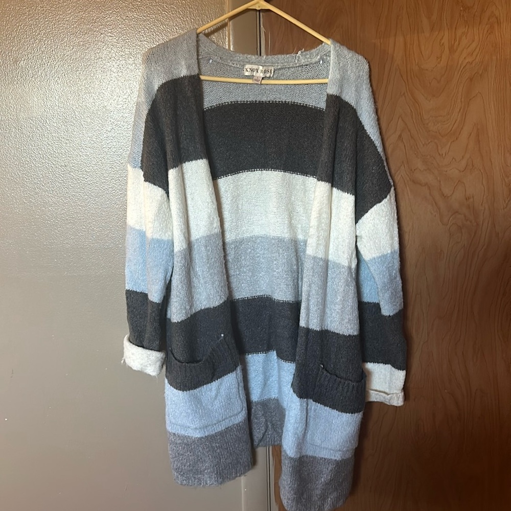 Multi color long cardigan